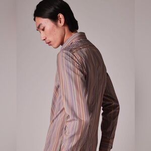 Paul Smith Slim-Fit 'Signature Stripe' Cotton Shirt size L